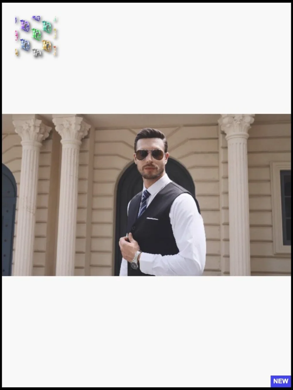 Slim Fit Suit Vest Formal Business Waistcoat Classic Elegant Menswear